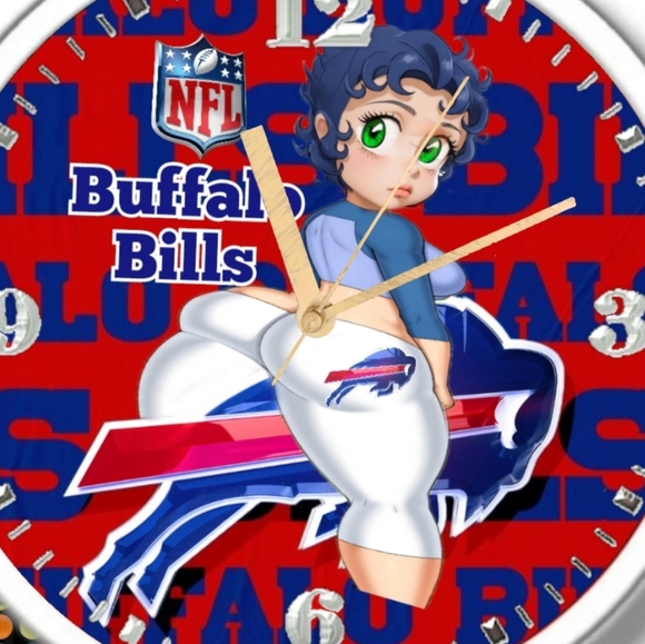 Buffalo Bills Betty Boop led lights clock - Picture 3 of 4